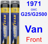 Front Wiper Blade Pack for 1971 GMC G25/G2500 Van - Assurance