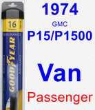 Passenger Wiper Blade for 1974 GMC P15/P1500 Van - Assurance