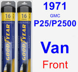 Front Wiper Blade Pack for 1971 GMC P25/P2500 Van - Assurance