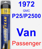 Passenger Wiper Blade for 1972 GMC P25/P2500 Van - Assurance