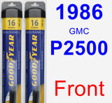 Front Wiper Blade Pack for 1986 GMC P2500 - Assurance