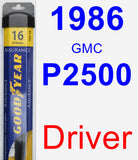 Driver Wiper Blade for 1986 GMC P2500 - Assurance