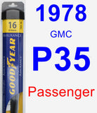 Passenger Wiper Blade for 1978 GMC P35 - Assurance