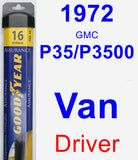 Driver Wiper Blade for 1972 GMC P35/P3500 Van - Assurance