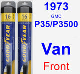 Front Wiper Blade Pack for 1973 GMC P35/P3500 Van - Assurance