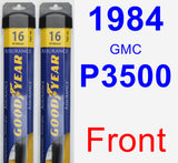 Front Wiper Blade Pack for 1984 GMC P3500 - Assurance