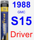 Driver Wiper Blade for 1988 GMC S15 - Assurance