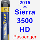 Passenger Wiper Blade for 2015 GMC Sierra 3500 HD - Assurance