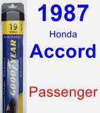 Passenger Wiper Blade for 1987 Honda Accord - Assurance