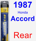 Rear Wiper Blade for 1987 Honda Accord - Assurance