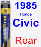 Rear Wiper Blade for 1985 Honda Civic - Assurance