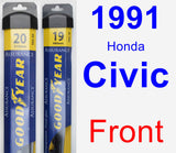 Front Wiper Blade Pack for 1991 Honda Civic - Assurance