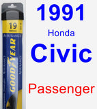 Passenger Wiper Blade for 1991 Honda Civic - Assurance