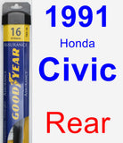 Rear Wiper Blade for 1991 Honda Civic - Assurance