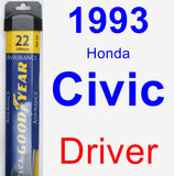 Driver Wiper Blade for 1993 Honda Civic - Assurance