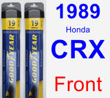 Front Wiper Blade Pack for 1989 Honda CRX - Assurance