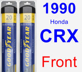 Front Wiper Blade Pack for 1990 Honda CRX - Assurance