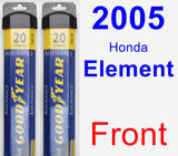 Front Wiper Blade Pack for 2005 Honda Element - Assurance