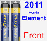 Front Wiper Blade Pack for 2011 Honda Element - Assurance
