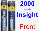 Front Wiper Blade Pack for 2000 Honda Insight - Assurance