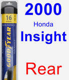 Rear Wiper Blade for 2000 Honda Insight - Assurance