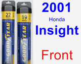 Front Wiper Blade Pack for 2001 Honda Insight - Assurance