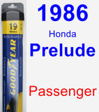 Passenger Wiper Blade for 1986 Honda Prelude - Assurance