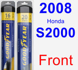 Front Wiper Blade Pack for 2008 Honda S2000 - Assurance