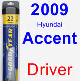 Driver Wiper Blade for 2009 Hyundai Accent - Assurance