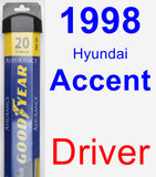 Driver Wiper Blade for 1998 Hyundai Accent - Assurance