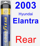Rear Wiper Blade for 2003 Hyundai Elantra - Assurance