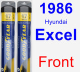 Front Wiper Blade Pack for 1986 Hyundai Excel - Assurance