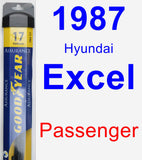 Passenger Wiper Blade for 1987 Hyundai Excel - Assurance