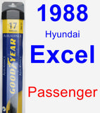 Passenger Wiper Blade for 1988 Hyundai Excel - Assurance