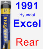 Rear Wiper Blade for 1991 Hyundai Excel - Assurance