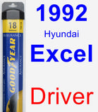 Driver Wiper Blade for 1992 Hyundai Excel - Assurance