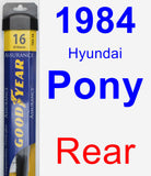 Rear Wiper Blade for 1984 Hyundai Pony - Assurance