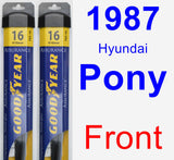 Front Wiper Blade Pack for 1987 Hyundai Pony - Assurance