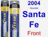 Front Wiper Blade Pack for 2004 Hyundai Santa Fe - Assurance