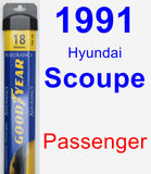 Passenger Wiper Blade for 1991 Hyundai Scoupe - Assurance