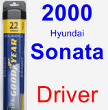 Driver Wiper Blade for 2000 Hyundai Sonata - Assurance