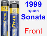 Front Wiper Blade Pack for 1999 Hyundai Sonata - Assurance