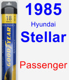 Passenger Wiper Blade for 1985 Hyundai Stellar - Assurance