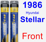 Front Wiper Blade Pack for 1986 Hyundai Stellar - Assurance