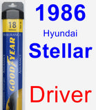 Driver Wiper Blade for 1986 Hyundai Stellar - Assurance