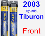 Front Wiper Blade Pack for 2003 Hyundai Tiburon - Assurance