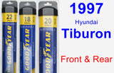 Front & Rear Wiper Blade Pack for 1997 Hyundai Tiburon - Assurance