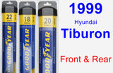 Front & Rear Wiper Blade Pack for 1999 Hyundai Tiburon - Assurance