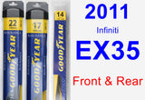Front & Rear Wiper Blade Pack for 2011 Infiniti EX35 - Assurance