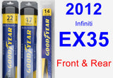 Front & Rear Wiper Blade Pack for 2012 Infiniti EX35 - Assurance